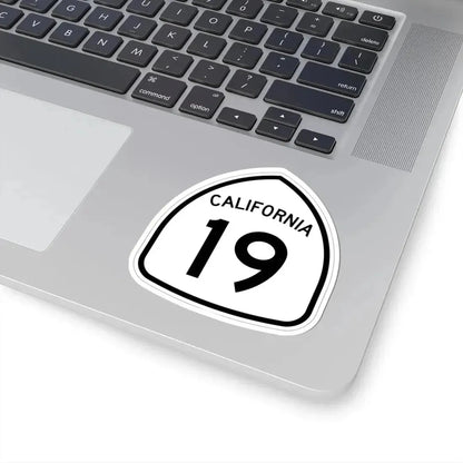 California 19 1957 (California) (Road Sign) STICKER Vinyl Kiss-Cut Decal - The Sticker Space
