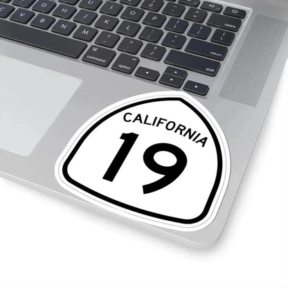 California 19 1957 (California) (Road Sign) STICKER Vinyl Kiss-Cut Decal - The Sticker Space
