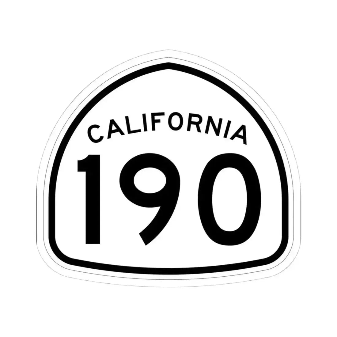 California 190 1957 (California) (Road Sign) STICKER Vinyl Kiss-Cut Decal 4 Inch White - The Sticker Space