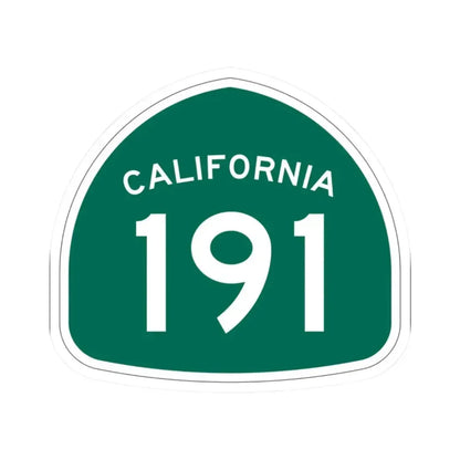 California 191 (California) (Road Sign) STICKER Vinyl Kiss-Cut Decal 2 Inch White - The Sticker Space
