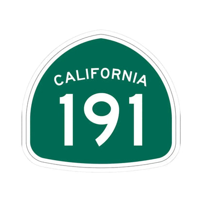 California 191 (California) (Road Sign) STICKER Vinyl Kiss-Cut Decal 3 Inch White - The Sticker Space