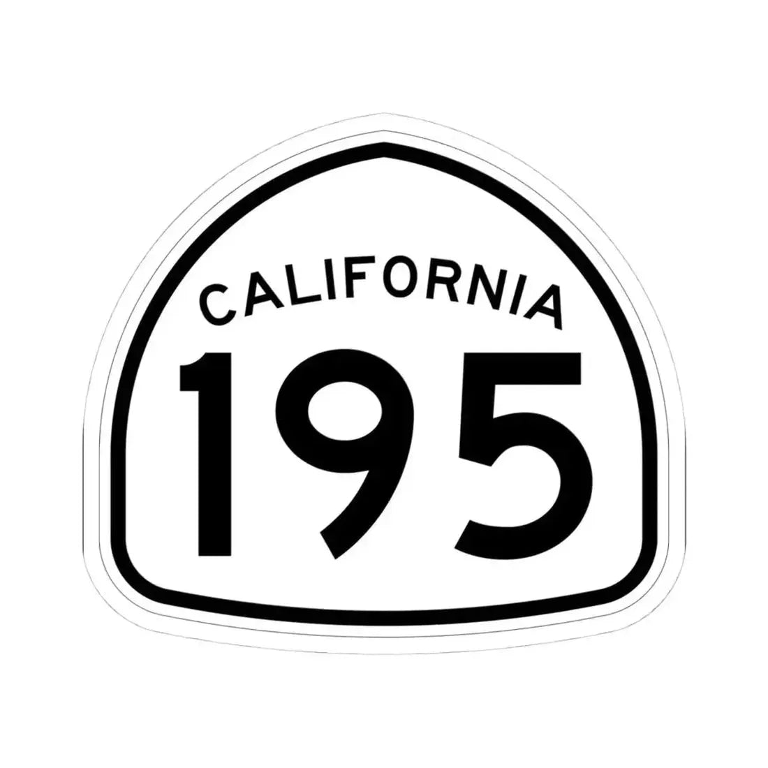 California 195 1957 (California) (Road Sign) STICKER Vinyl Kiss-Cut Decal 4 Inch White - The Sticker Space