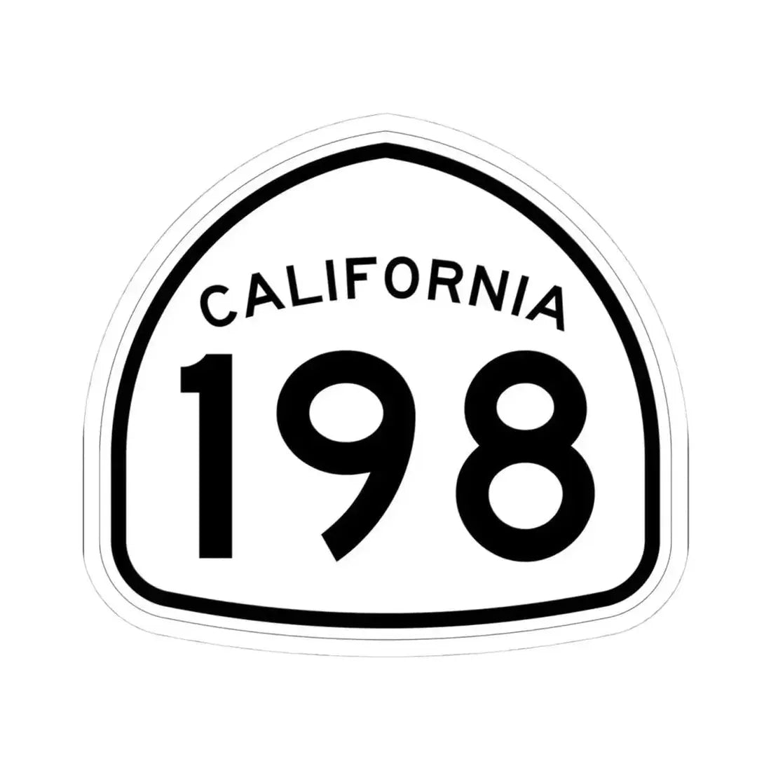 California 198 1957 (California) (Road Sign) STICKER Vinyl Kiss-Cut Decal 4 Inch White - The Sticker Space