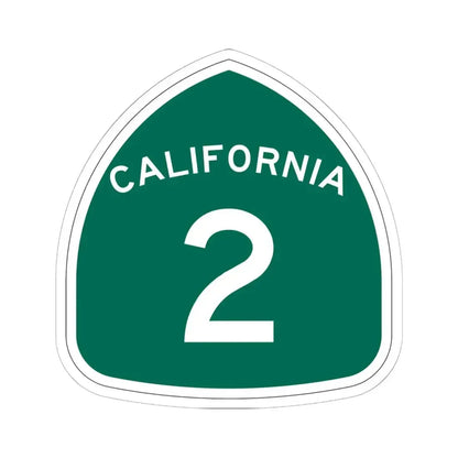 California 2 (California) (Road Sign) STICKER Vinyl Kiss-Cut Decal 6 Inch White - The Sticker Space