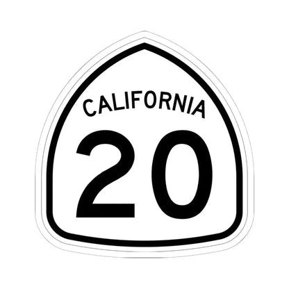 California 20 1957 (California) (Road Sign) STICKER Vinyl Kiss-Cut Decal 6 Inch White - The Sticker Space