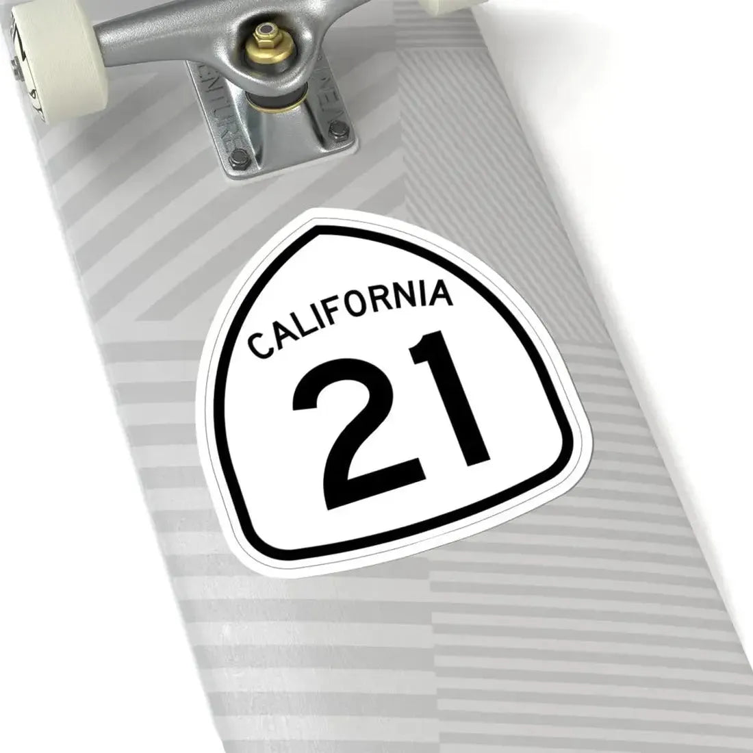 California 21 1957 (California) (Road Sign) STICKER Vinyl Kiss-Cut Decal - The Sticker Space