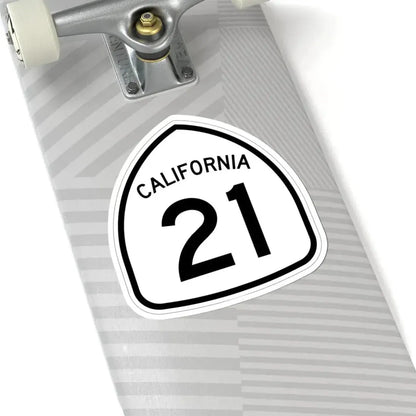 California 21 1957 (California) (Road Sign) STICKER Vinyl Kiss-Cut Decal - The Sticker Space