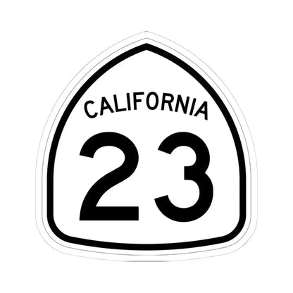 California 23 1957 (California) (Road Sign) STICKER Vinyl Kiss-Cut Decal 4 Inch White - The Sticker Space