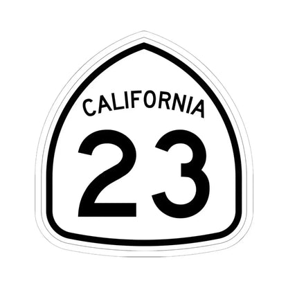 California 23 1957 (California) (Road Sign) STICKER Vinyl Kiss-Cut Decal 6 Inch White - The Sticker Space