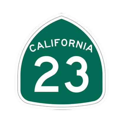 California 23 (California) (Road Sign) STICKER Vinyl Kiss-Cut Decal 2 Inch White - The Sticker Space