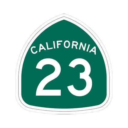 California 23 (California) (Road Sign) STICKER Vinyl Kiss-Cut Decal 4 Inch White - The Sticker Space