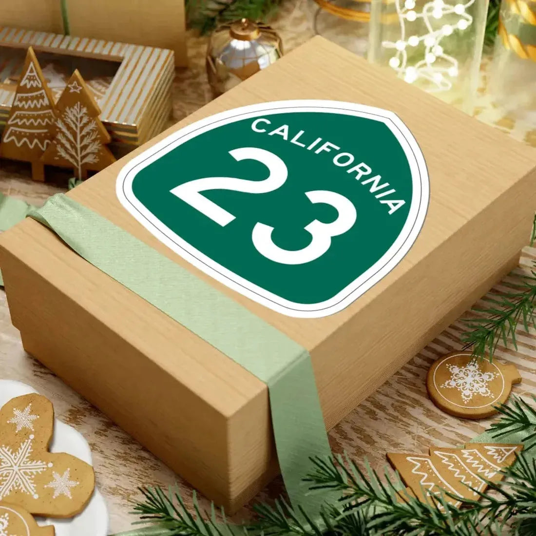 California 23 (California) (Road Sign) STICKER Vinyl Kiss-Cut Decal - The Sticker Space