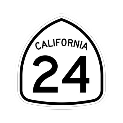 California 24 1957 (California) (Road Sign) STICKER Vinyl Kiss-Cut Decal 2 Inch White - The Sticker Space