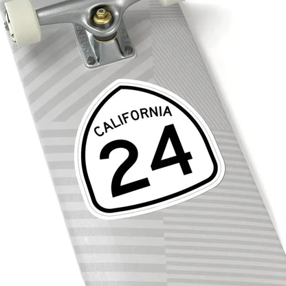 California 24 1957 (California) (Road Sign) STICKER Vinyl Kiss-Cut Decal - The Sticker Space