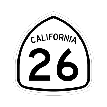 California 26 1957 (California) (Road Sign) STICKER Vinyl Kiss-Cut Decal 4 Inch White - The Sticker Space
