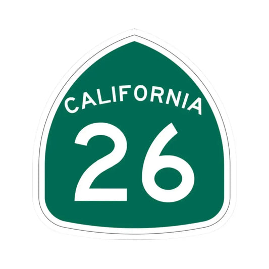 California 26 (California) (Road Sign) STICKER Vinyl Kiss-Cut Decal 2 Inch White - The Sticker Space