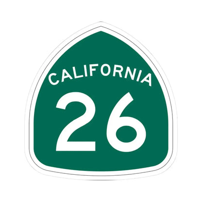 California 26 (California) (Road Sign) STICKER Vinyl Kiss-Cut Decal 3 Inch White - The Sticker Space