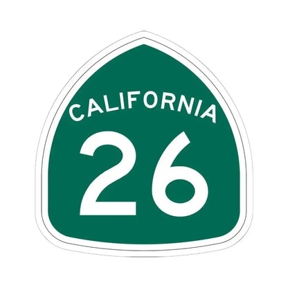 California 26 (California) (Road Sign) STICKER Vinyl Kiss-Cut Decal 6 Inch White - The Sticker Space