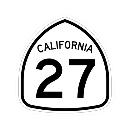 California 27 1957 (California) (Road Sign) STICKER Vinyl Kiss-Cut Decal 2 Inch White - The Sticker Space