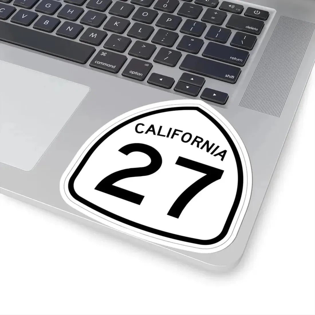 California 27 1957 (California) (Road Sign) STICKER Vinyl Kiss-Cut Decal - The Sticker Space