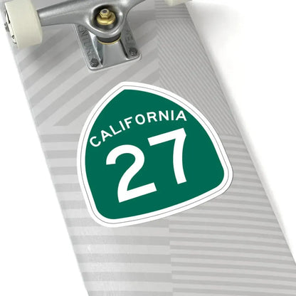 California 27 (California) (Road Sign) STICKER Vinyl Kiss-Cut Decal - The Sticker Space