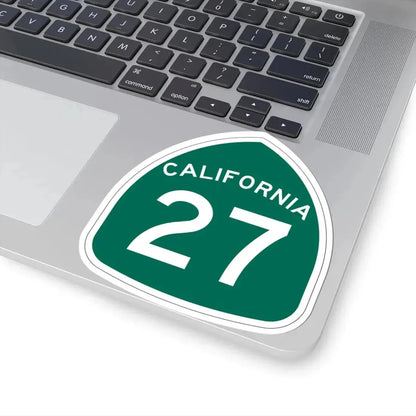 California 27 (California) (Road Sign) STICKER Vinyl Kiss-Cut Decal - The Sticker Space