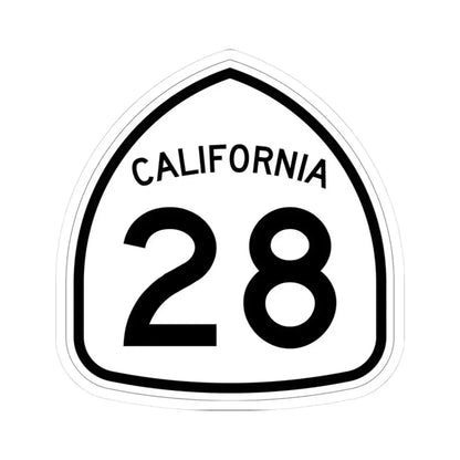 California 28 1957 (California) (Road Sign) STICKER Vinyl Kiss-Cut Decal 3 Inch White - The Sticker Space
