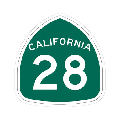 California 28 (California) (Road Sign) STICKER Vinyl Kiss-Cut Decal 4 Inch White - The Sticker Space
