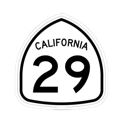 California 29 1957 (California) (Road Sign) STICKER Vinyl Kiss-Cut Decal 4 Inch White - The Sticker Space