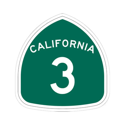 California 3 (California) (Road Sign) STICKER Vinyl Kiss-Cut Decal 6 Inch White - The Sticker Space
