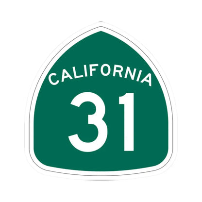 California 31 (California) (Road Sign) STICKER Vinyl Kiss-Cut Decal 2 Inch White - The Sticker Space