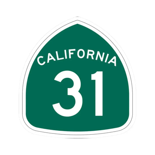 California 31 (California) (Road Sign) STICKER Vinyl Kiss-Cut Decal 2 Inch White - The Sticker Space