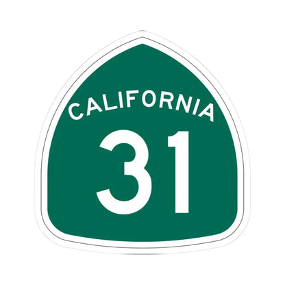 California 31 (California) (Road Sign) STICKER Vinyl Kiss-Cut Decal 3 Inch White - The Sticker Space