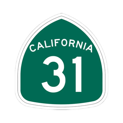 California 31 (California) (Road Sign) STICKER Vinyl Kiss-Cut Decal 4 Inch White - The Sticker Space