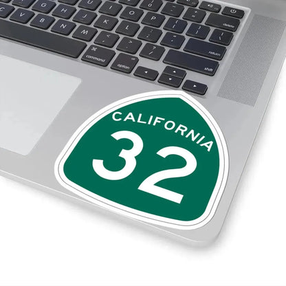 California 32 (California) (Road Sign) STICKER Vinyl Kiss-Cut Decal - The Sticker Space