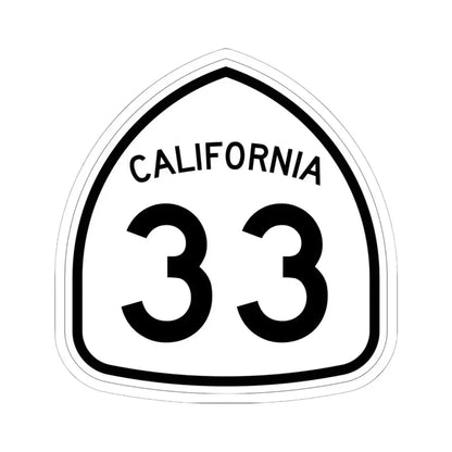 California 33 1957 (California) (Road Sign) STICKER Vinyl Kiss-Cut Decal 6 Inch White - The Sticker Space
