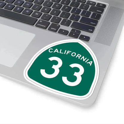 California 33 (California) (Road Sign) STICKER Vinyl Kiss-Cut Decal - The Sticker Space