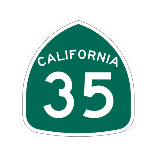 California 35 (California) (Road Sign) STICKER Vinyl Kiss-Cut Decal 2 Inch White - The Sticker Space
