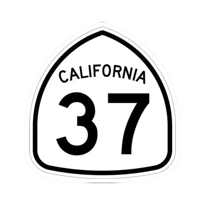 California 37 1957 (California) (Road Sign) STICKER Vinyl Kiss-Cut Decal 2 Inch White - The Sticker Space