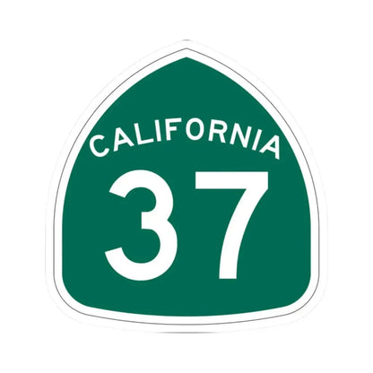 California 37 (California) (Road Sign) STICKER Vinyl Kiss-Cut Decal 2 Inch White - The Sticker Space