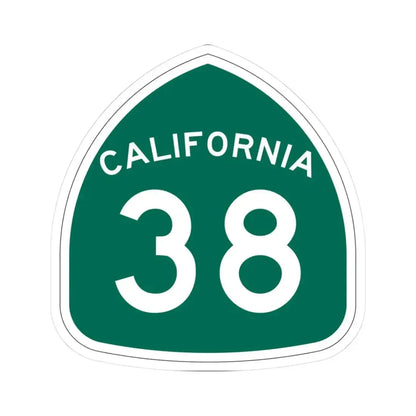California 38 (California) (Road Sign) STICKER Vinyl Kiss-Cut Decal 3 Inch White - The Sticker Space