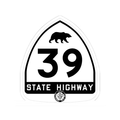California 39 1948 (California) (Road Sign) STICKER Vinyl Kiss-Cut Decal 4 Inch White - The Sticker Space