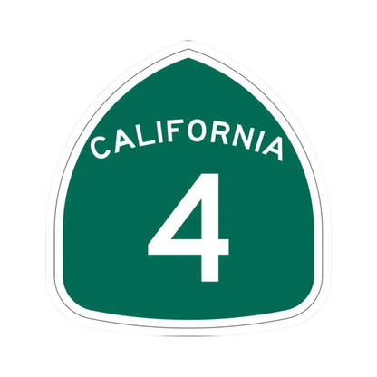 California 4 (California) (Road Sign) STICKER Vinyl Kiss-Cut Decal 2 Inch White - The Sticker Space
