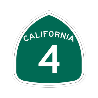 California 4 (California) (Road Sign) STICKER Vinyl Kiss-Cut Decal 4 Inch White - The Sticker Space