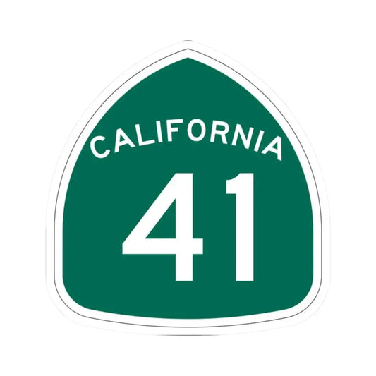 California 41 (California) (Road Sign) STICKER Vinyl Kiss-Cut Decal 2 Inch White - The Sticker Space