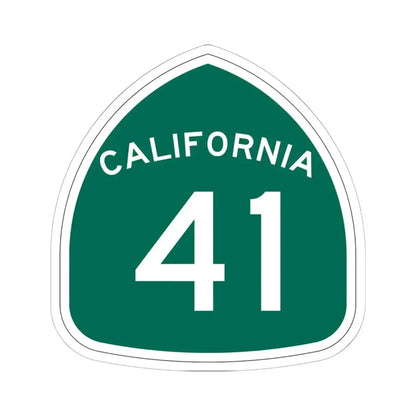 California 41 (California) (Road Sign) STICKER Vinyl Kiss-Cut Decal 6 Inch White - The Sticker Space