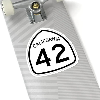 California 42 1957 (California) (Road Sign) STICKER Vinyl Kiss-Cut Decal - The Sticker Space