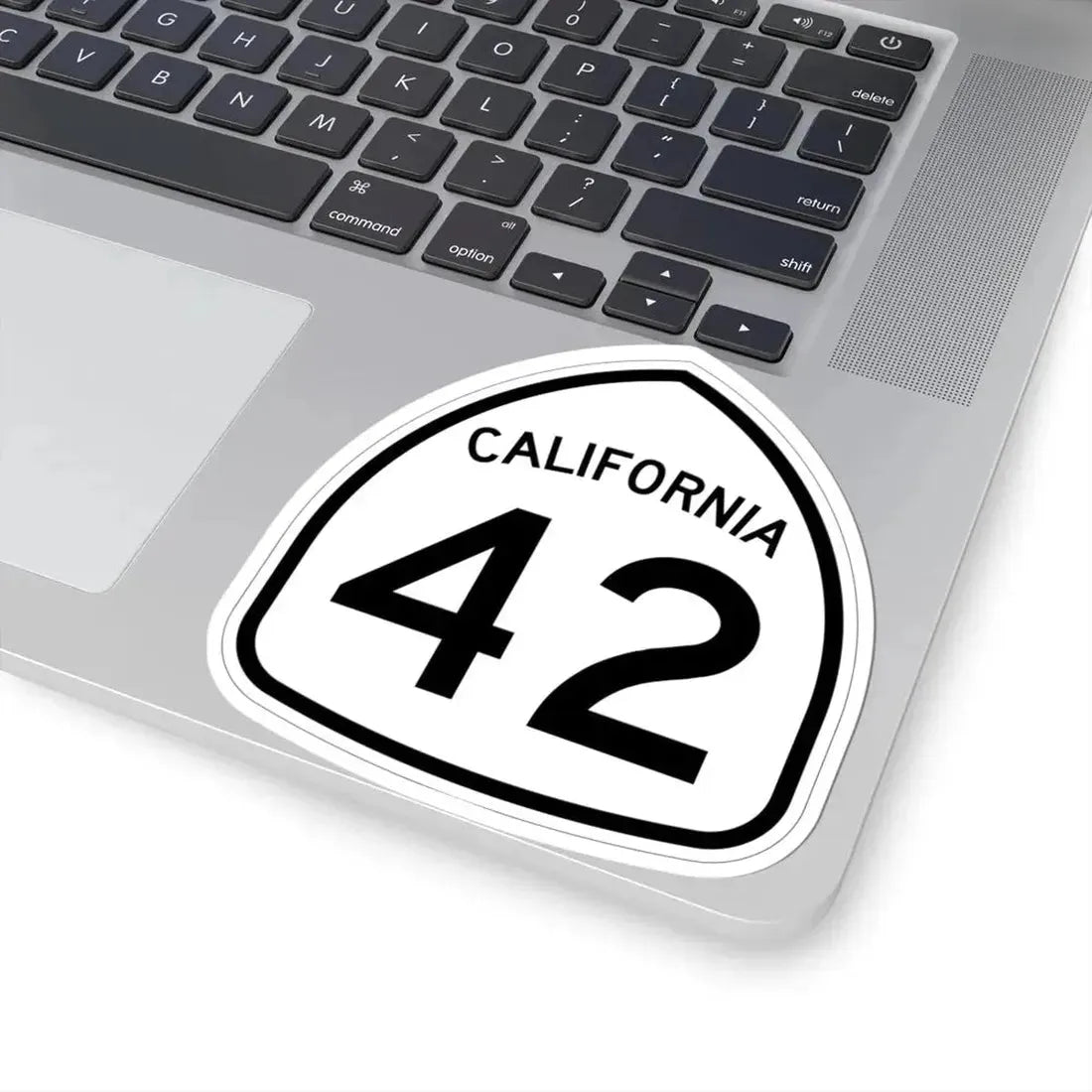 California 42 1957 (California) (Road Sign) STICKER Vinyl Kiss-Cut Decal - The Sticker Space