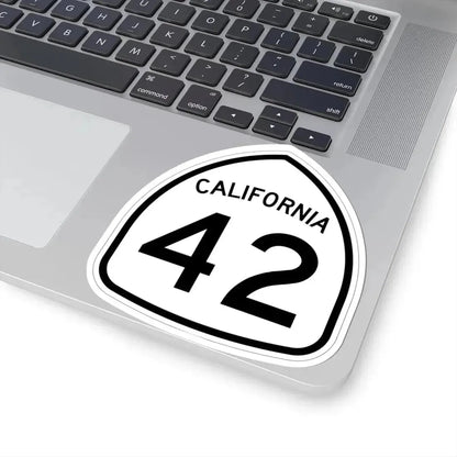 California 42 1957 (California) (Road Sign) STICKER Vinyl Kiss-Cut Decal - The Sticker Space