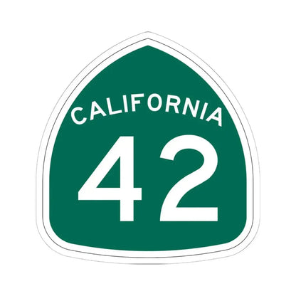 California 42 (California) (Road Sign) STICKER Vinyl Kiss-Cut Decal 6 Inch White - The Sticker Space